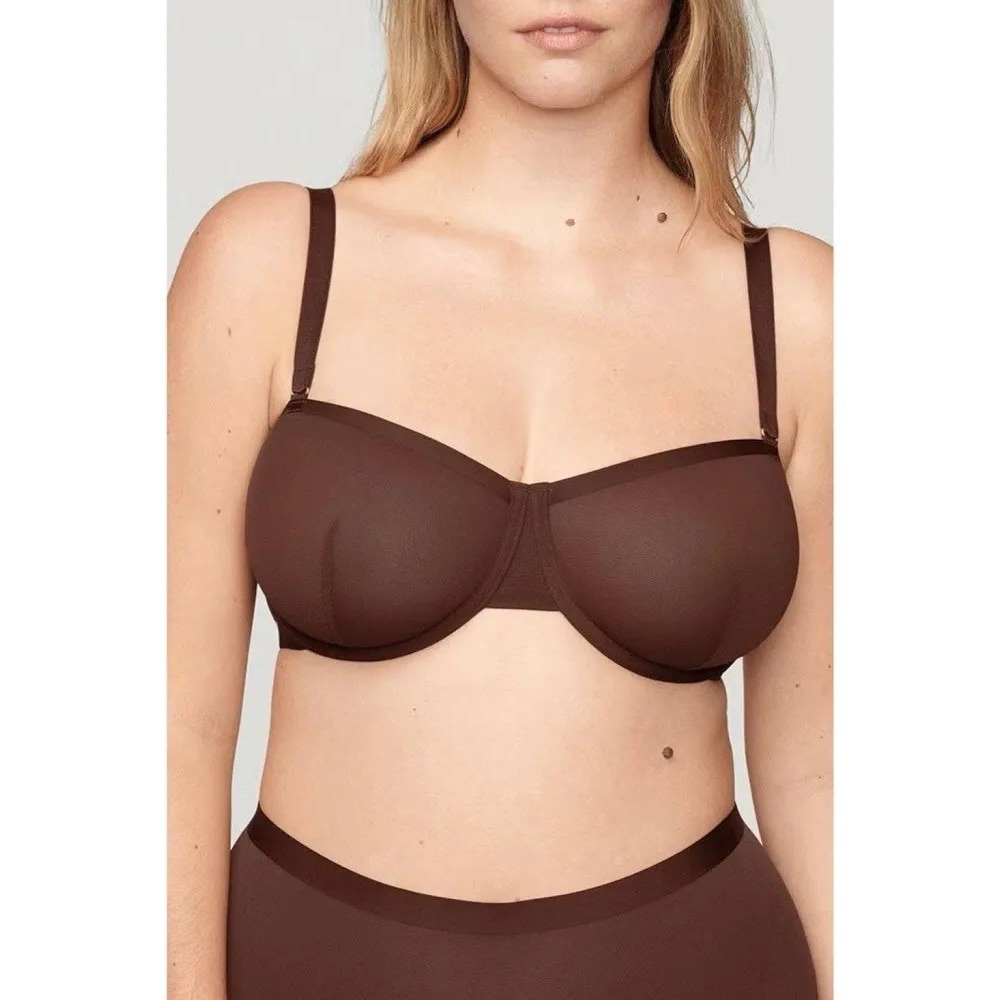 Cuup Bra The Balconette Ultramarine 36D maroon brown